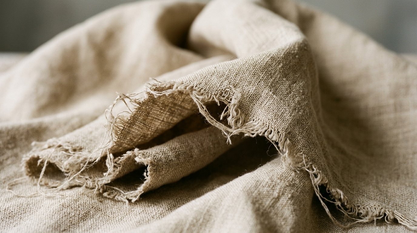 Unbleached premium heavy linen fabric rolls